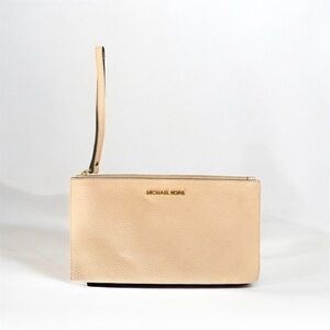 Michael Kors Beige Wristlet Clutch
